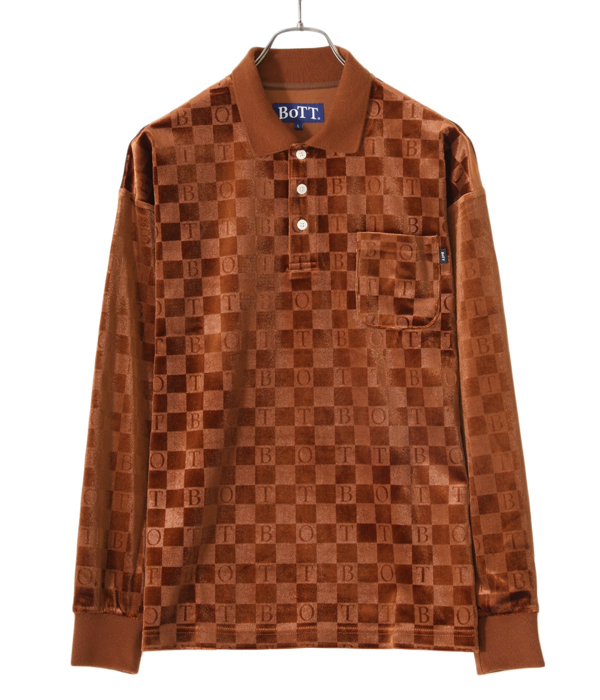 最大87%OFFクーポン BOTT ペロアポロ Checkerboard Velour Polo