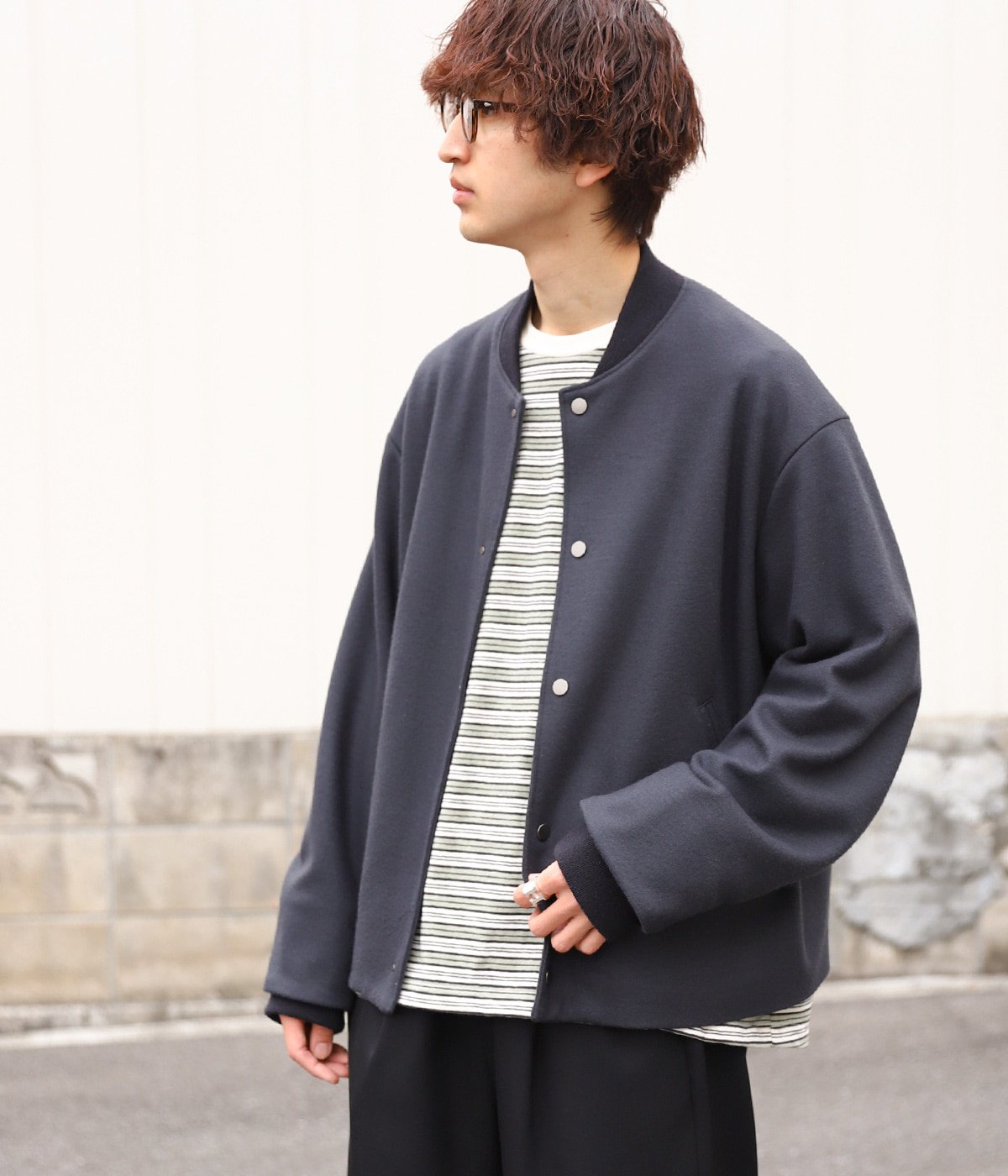 【ONLY ARK】別注 WOOL PONCH - STADIUM JACKET