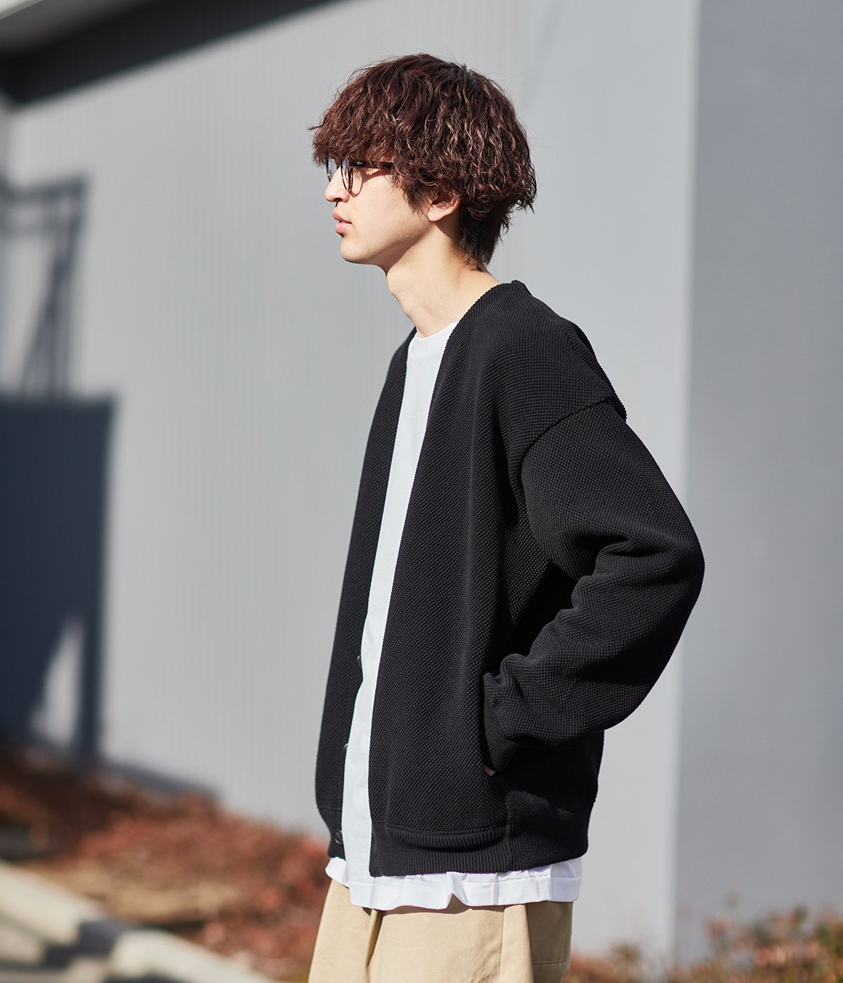 ONLY ARK】別注 Moss stitch V/N cardigan | crepuscule(クレプス 