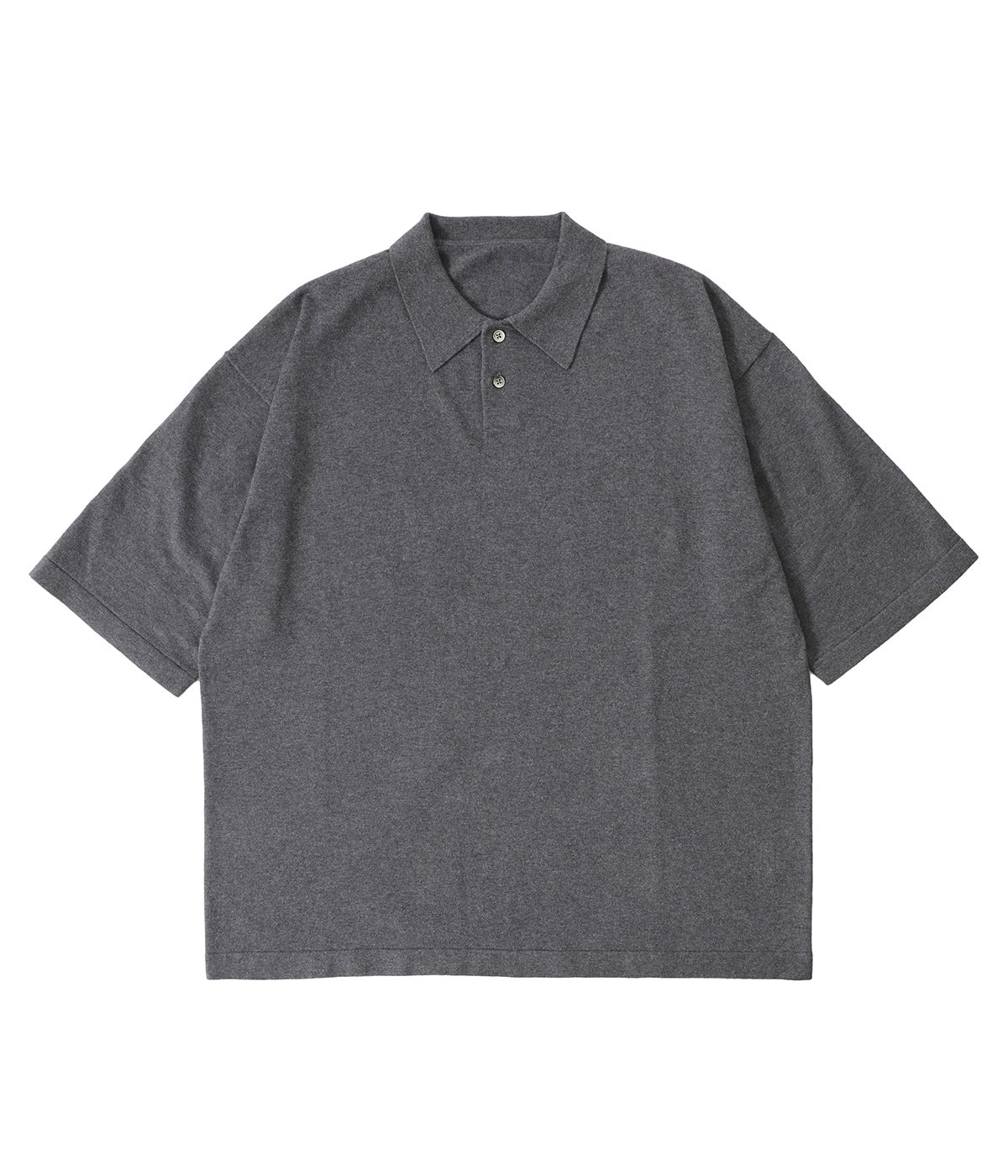 60's/Summer Knit Polo shirt/蜘蛛の巣58cm - ポロシャツ