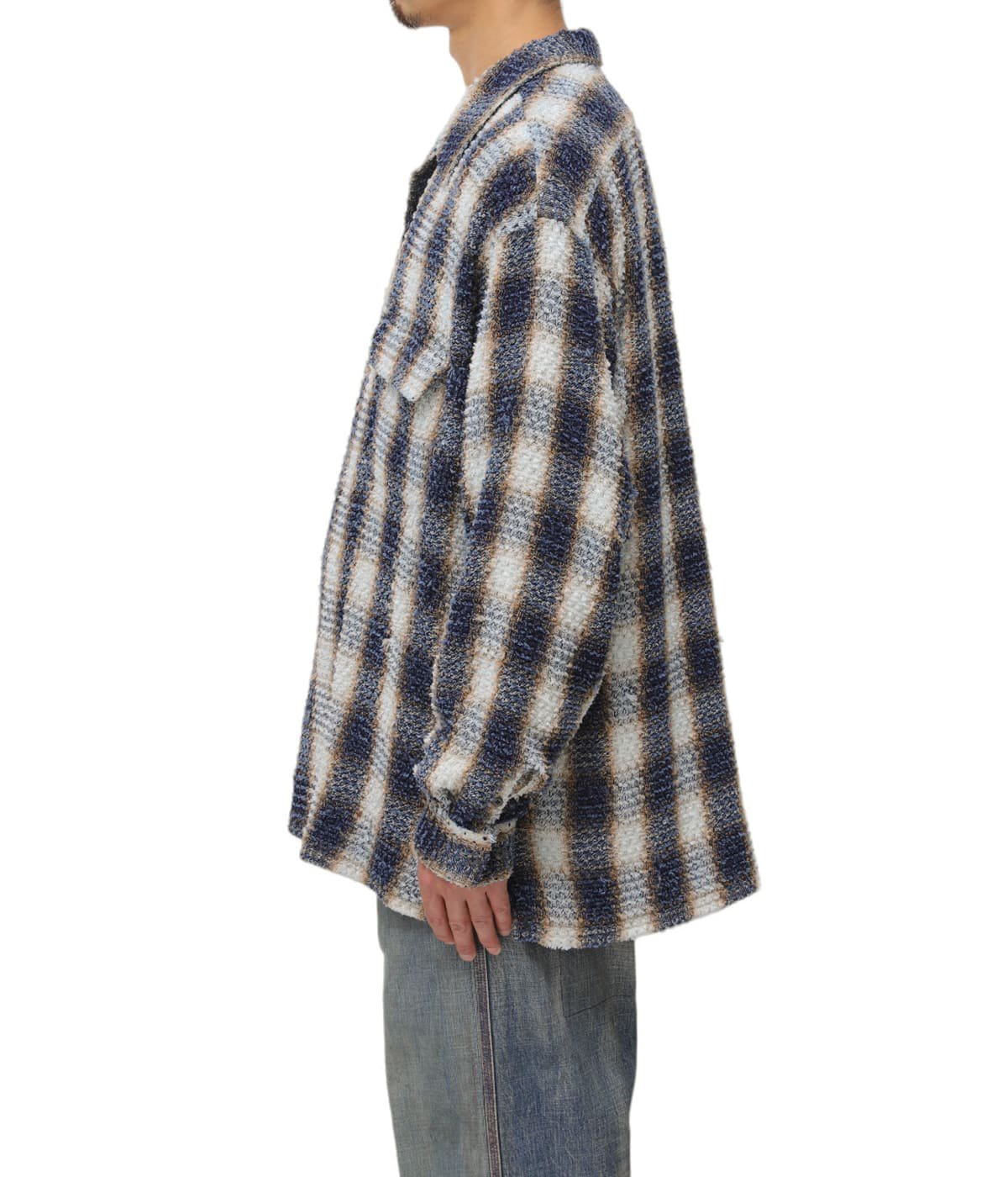 INDIGO COTTON OMBRE PLAID PUNCHING BLOUSE | SUGARHILL(シュガーヒル