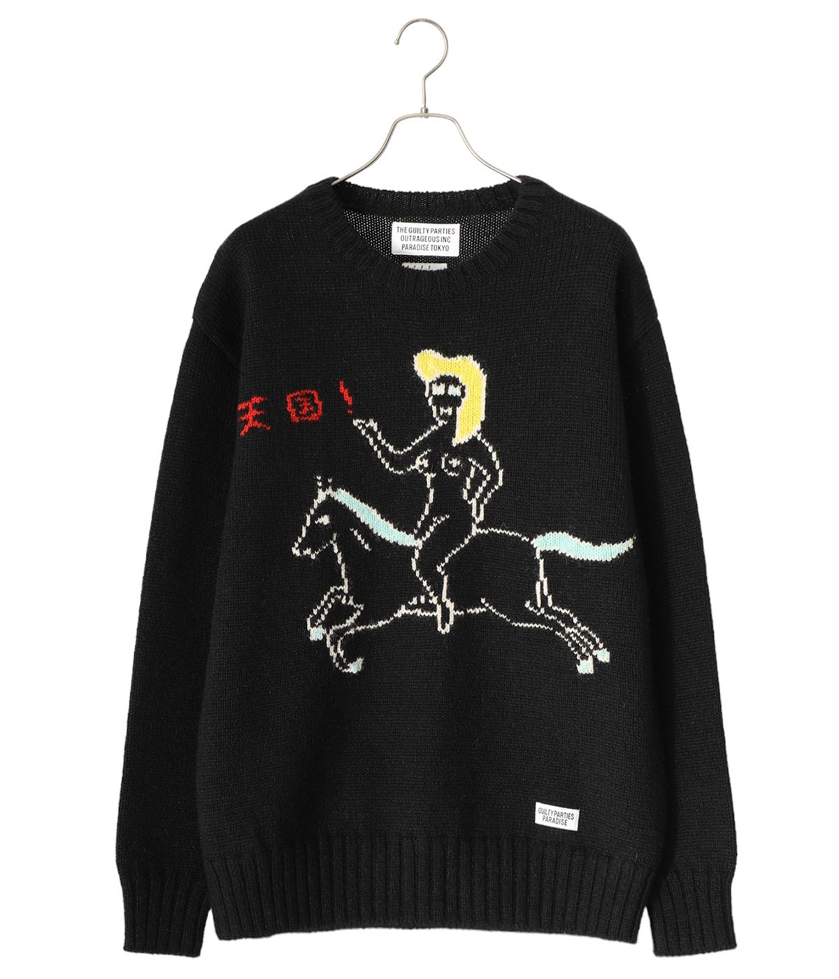 INTARSIA CREW NECK SWEATER