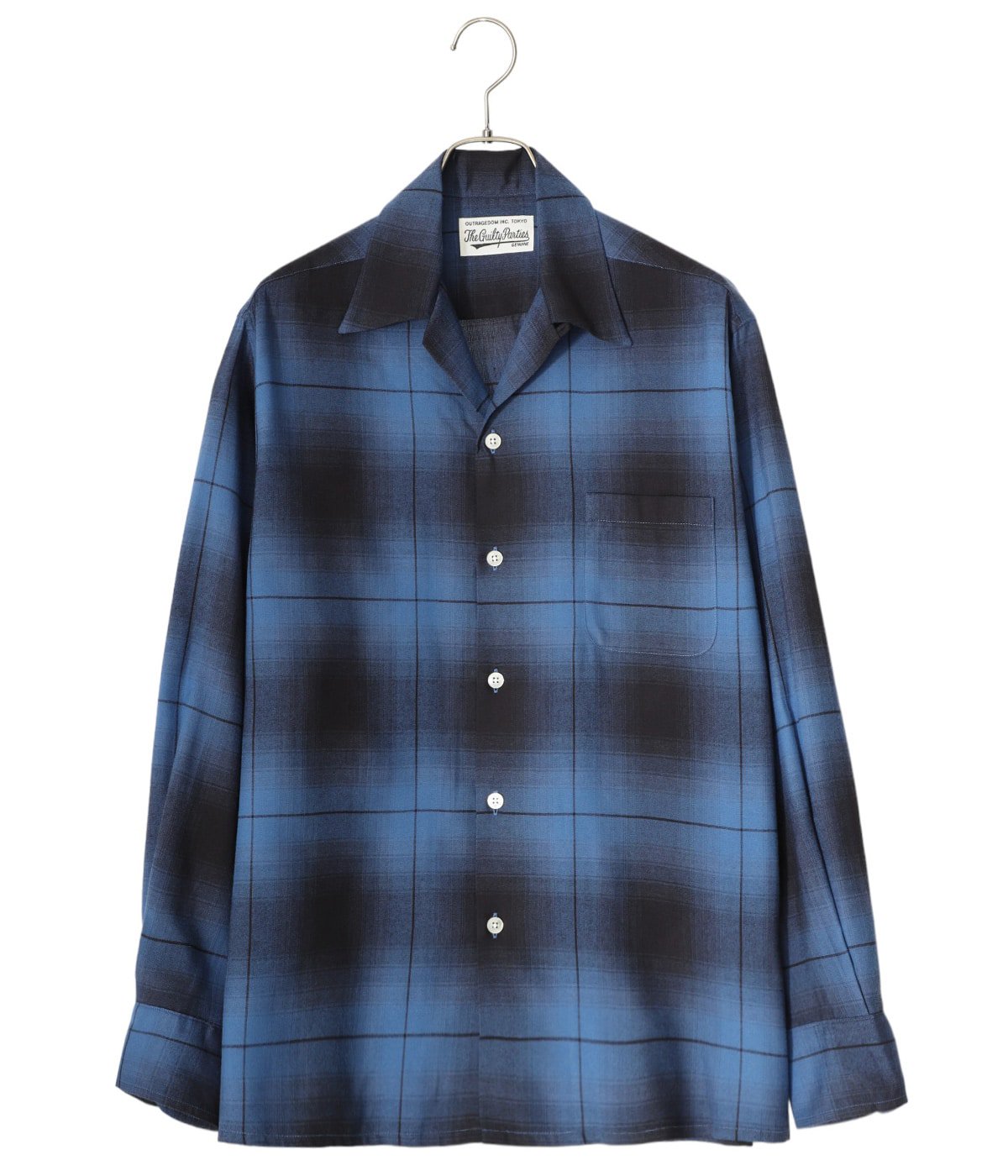 OMBRE CHECK OPEN COLLAR SHIRT L/S ( TYPE-1 ) | WACKO MARIA