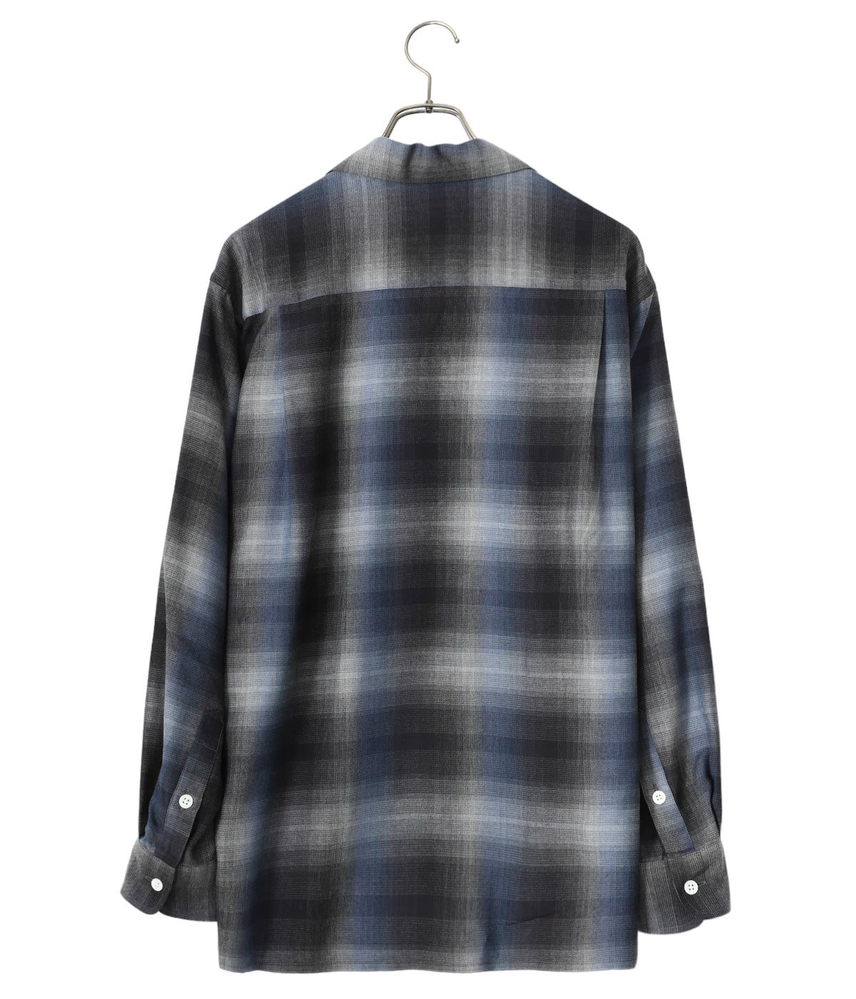 OMBRE CHECK OPEN COLLAR SHIRT L/S ( TYPE-2 ) | WACKO MARIA