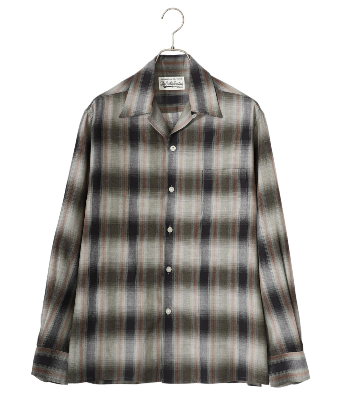 OMBRE CHECK OPEN COLLAR SHIRT L/S ( TYPE-4 ) | WACKO MARIA ...