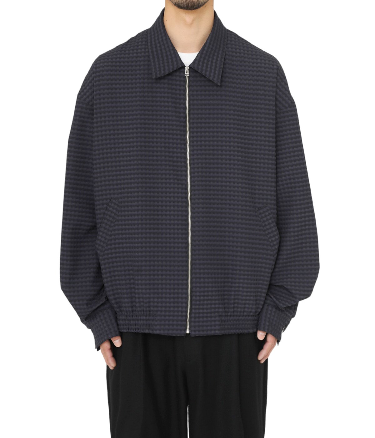 CRAFT CHECK POLYESTER - ZIP UP BLOUSON