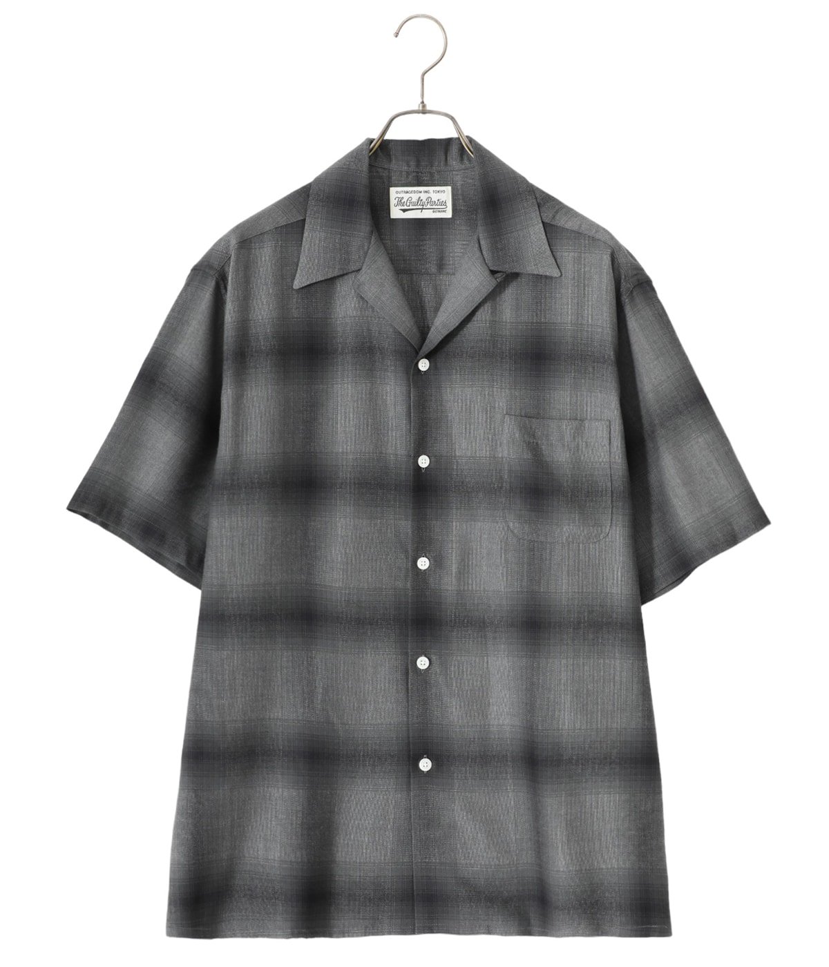 OMBRE CHECK OPEN COLLAR SHIRT S/S ( TYPE-2 ) | WACKO MARIA