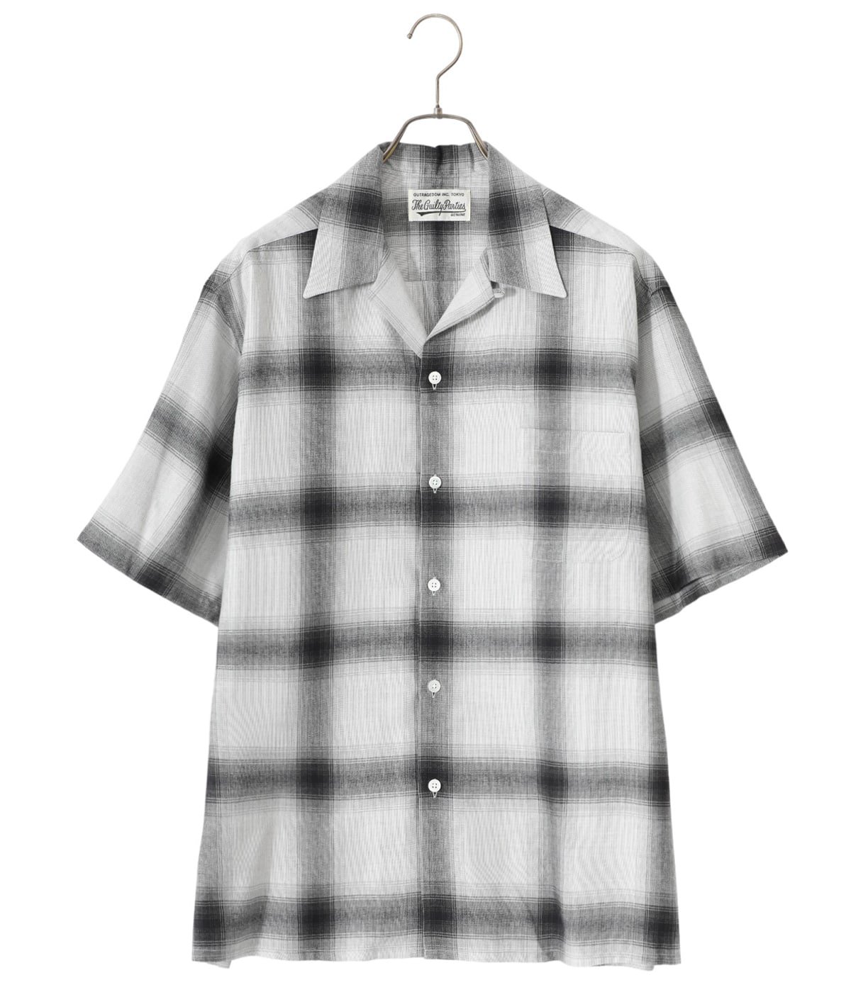 OMBRE CHECK OPEN COLLAR SHIRT S/S ( TYPE-2 ) | WACKO MARIA