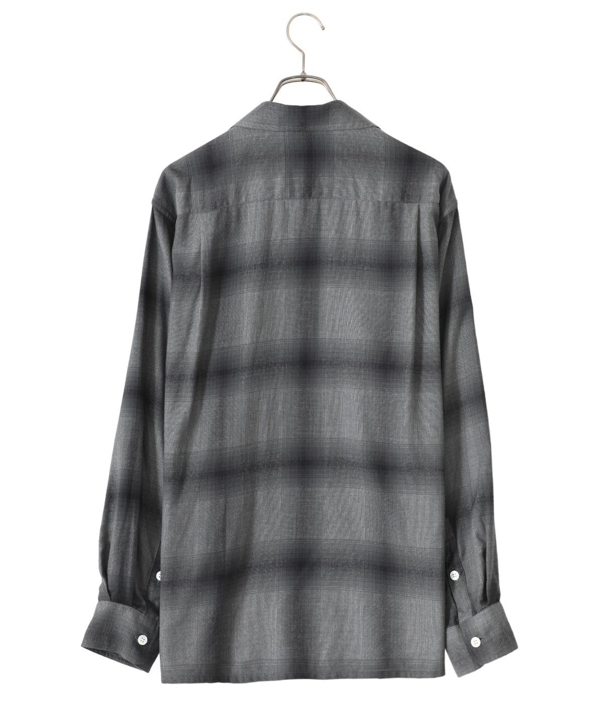 OMBRE CHECK OPEN COLLAR SHIRT L/S ( TYPE-2 ) | WACKO MARIA