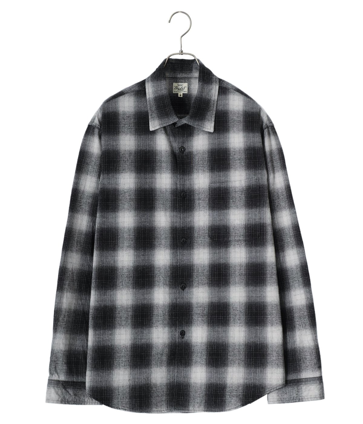 COTTON NEL CHECK L/S REGULAR SHIRT | GOLD(ゴールド) / トップス