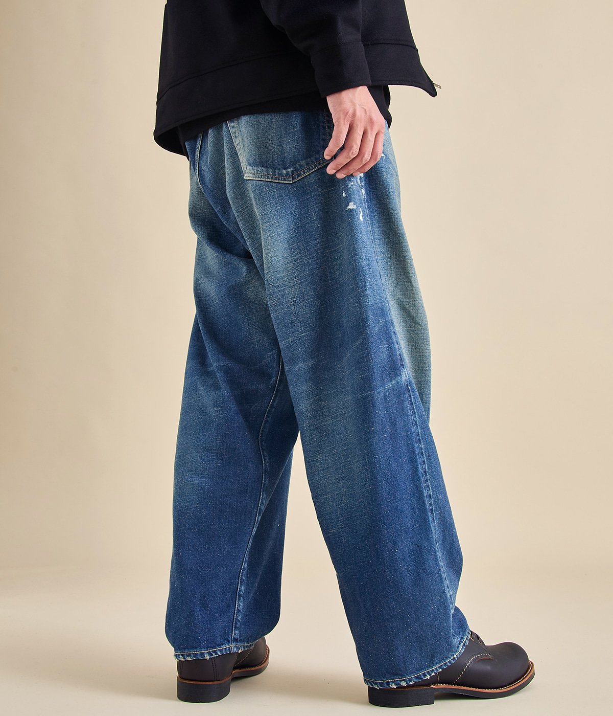 ONLY ARK】別注 RECYCLED WASTE SUVIN COTTON YARN 11.5oz. DENIM 5POCKET WIDE  STRAIGHT PANTS VINTAGE WASHED | GOLD(ゴールド) / パンツ デニムパンツ (メンズ)の通販 - ARKnets  公式通販