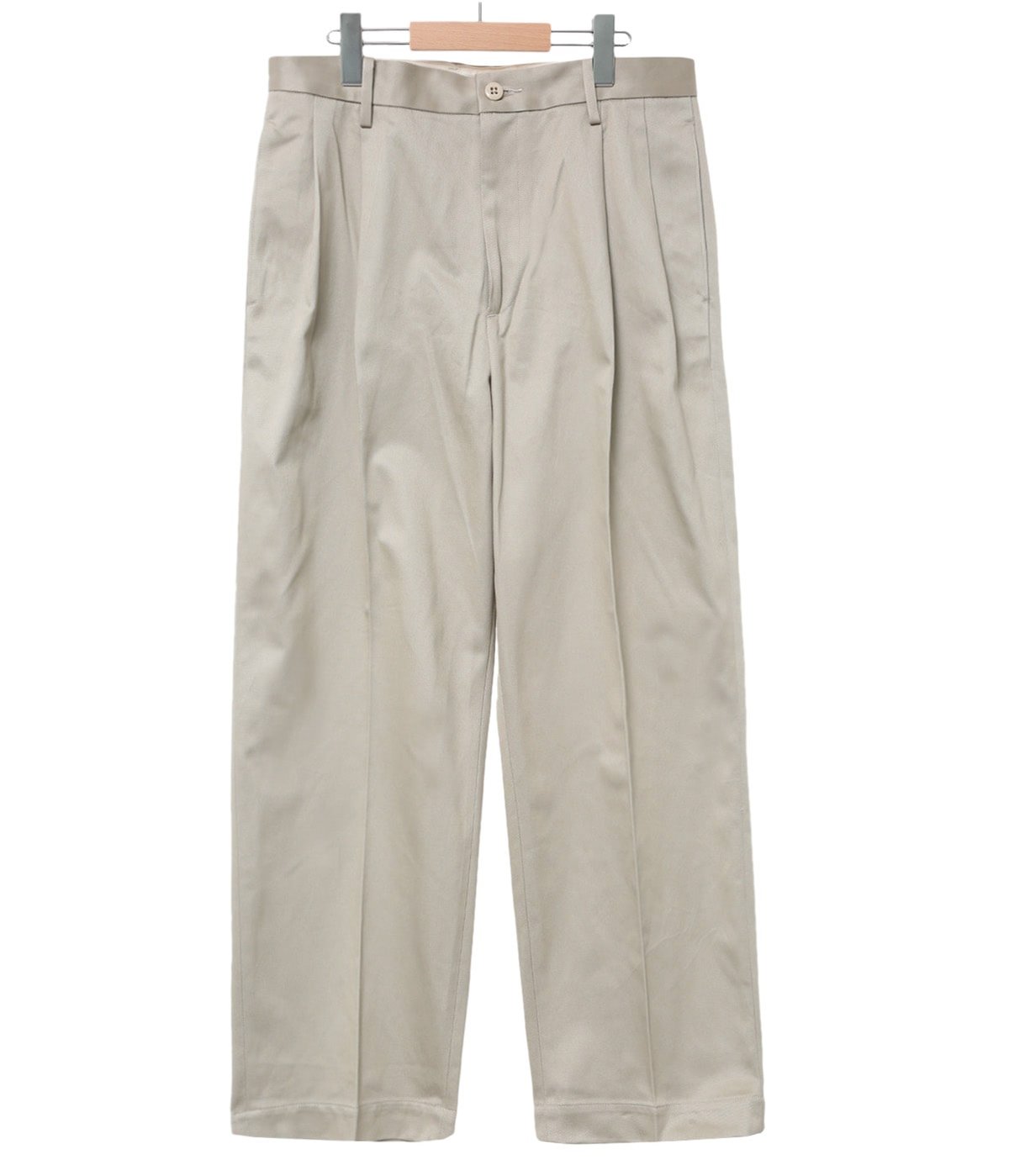 DOUBLE PLEATED CHINO TROUSERS