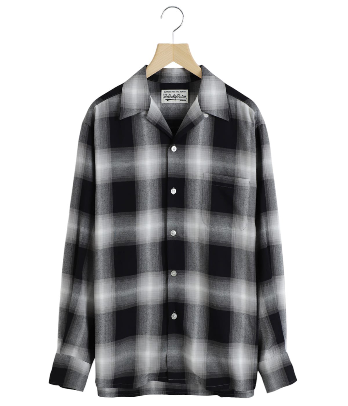 OMBRE CHECK OPEN COLLAR SHIRT L/S ( TYPE-1 ) | WACKO MARIA(ワコマリア) / トップス  長袖シャツ (メンズ)の通販 - ARKnets 公式通販