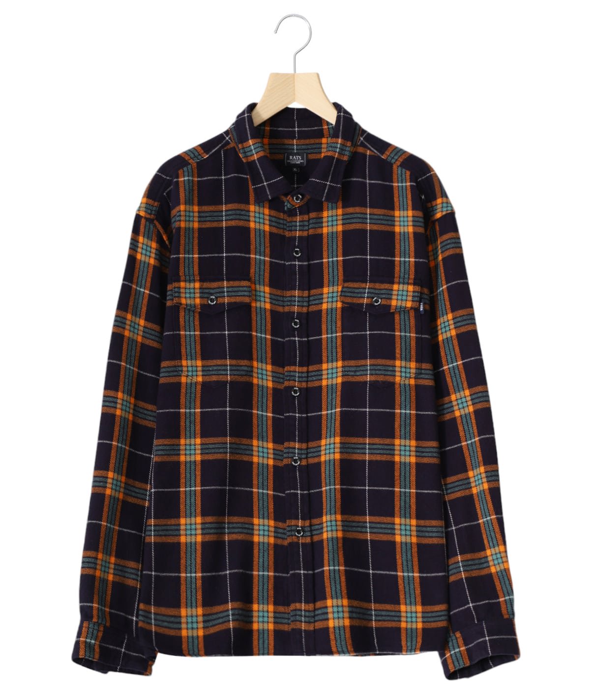 ラッツ ネルシャツ RATS 蒸し暑く PRINT FLANNEL CHECK SHIRT