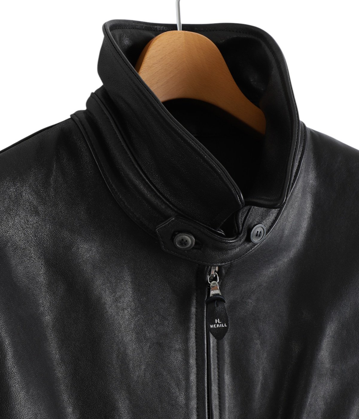 大きいサイズ✨ゼラール♡ラムレザージャケット　羊革　ラビットファー　切替　XL Lamb Leather Jacket(0(WOMEN) Black/ブラック): HERILL