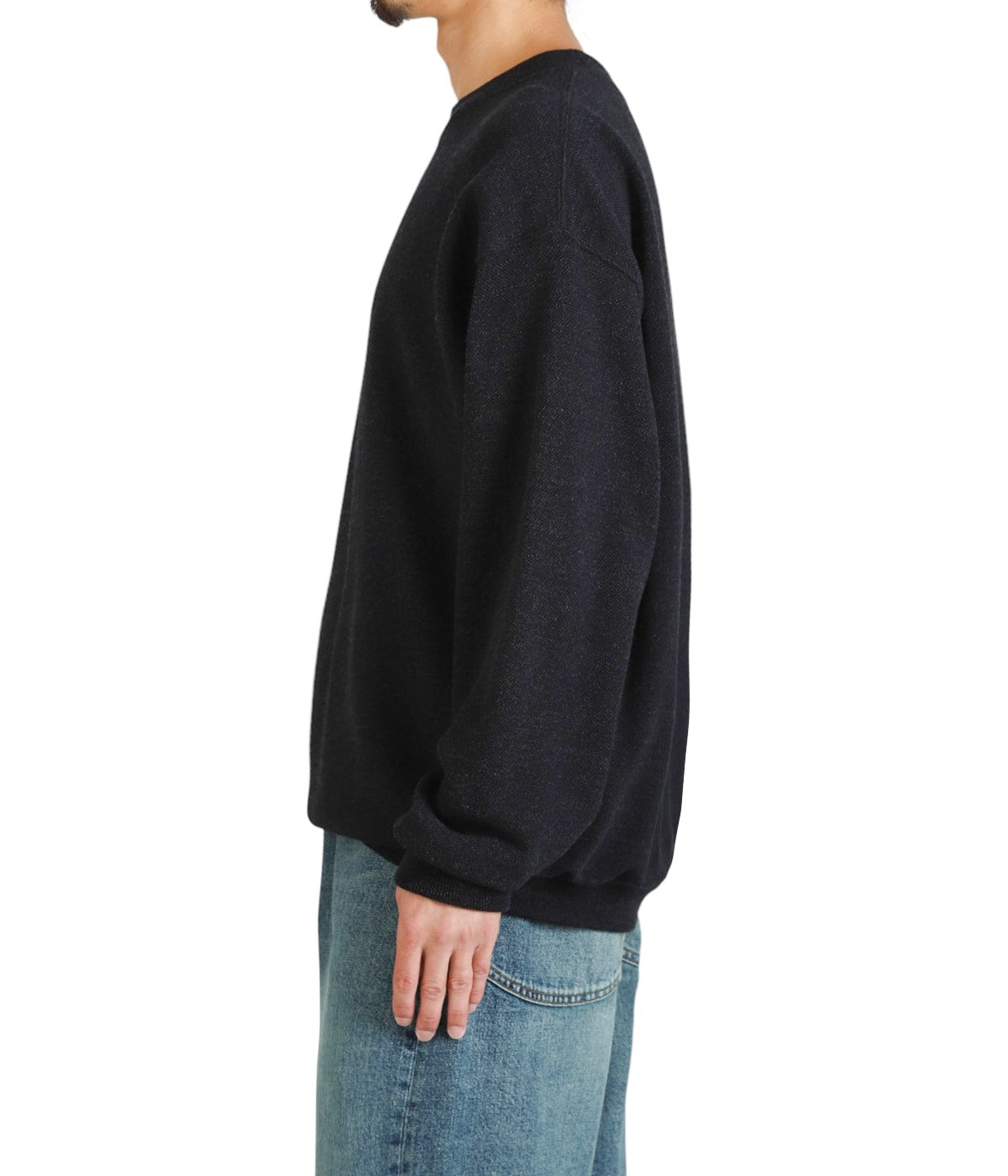 美品 crepuscule Moss Stitch Polo サイズ1 ブラック crepuscule(クレプスキュール)Moss Stitch Polo (2501-011