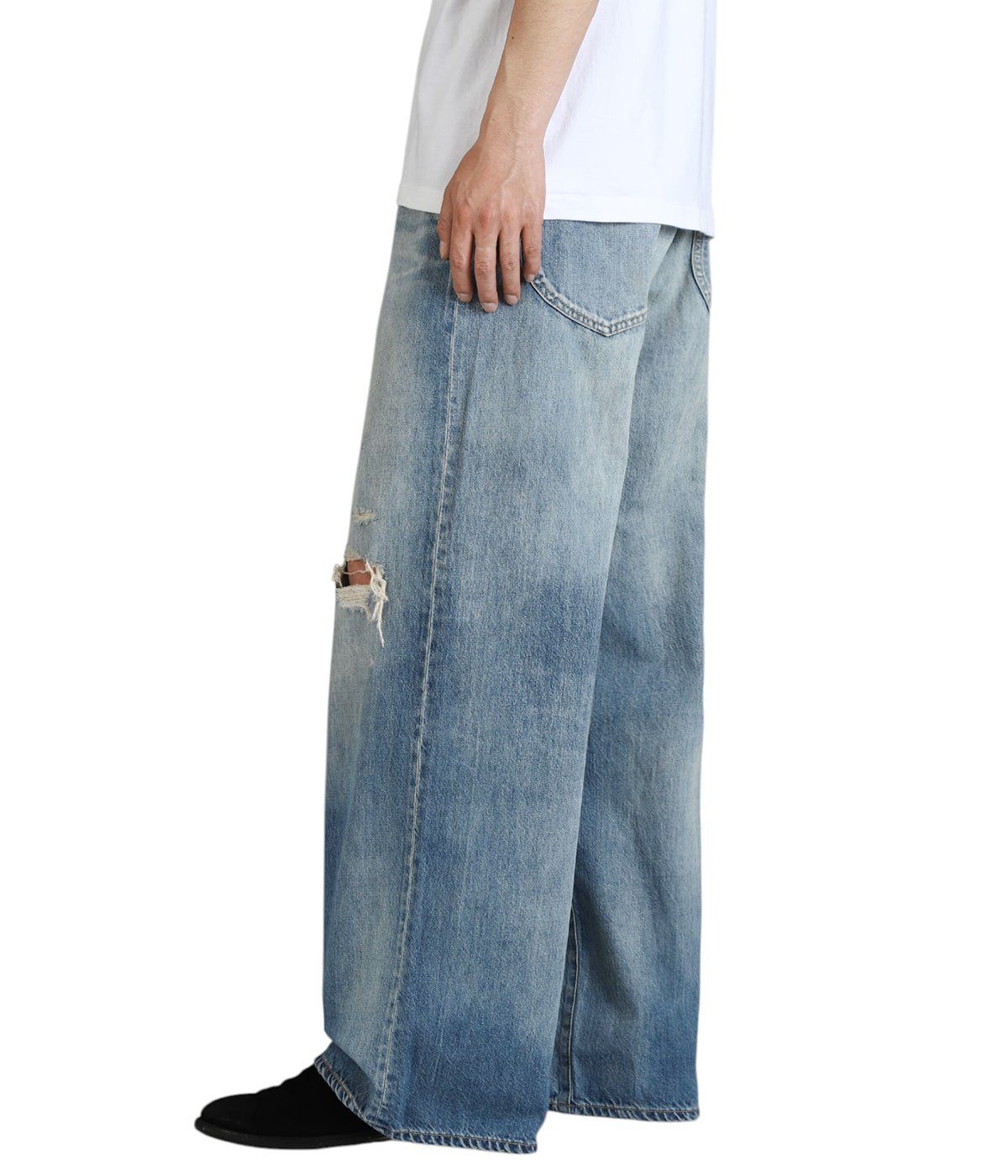 WANNA ワナL.F.S.E55 Distressed JEANSデニムパンツ 10オンス