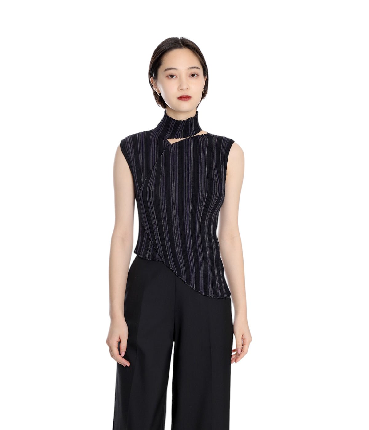 レディース】ASYMMETRIC SLEEVELESS OVAL TOP(MARGA