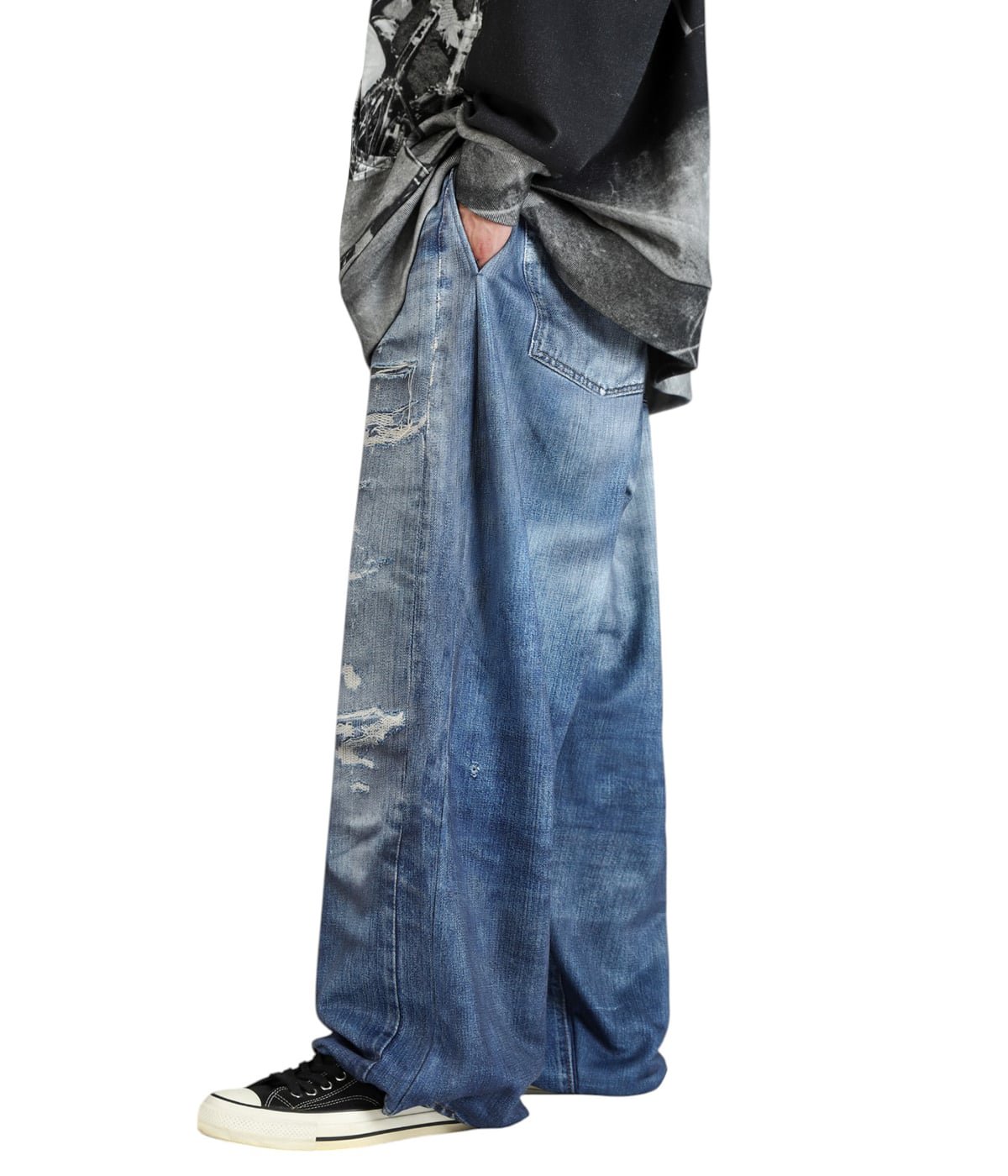 DENIM PRINT WIDE PT | TALKING ABOUT THE ABSTRACTION