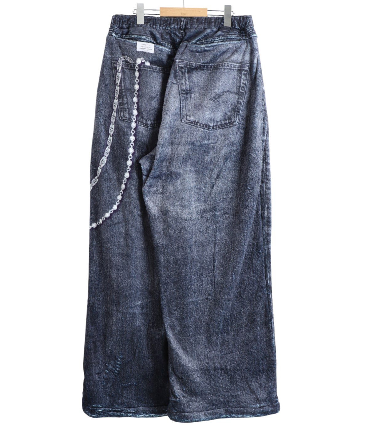 FLEECE DENIM PRINT WIDE PANTS | TALKING ABOUT THE ABSTRACTION