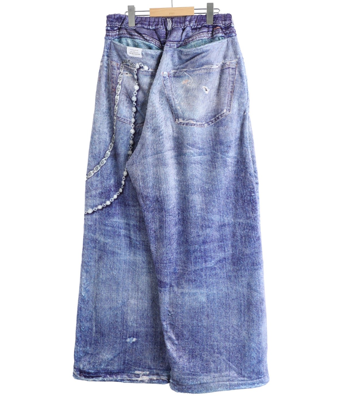 FLEECE DENIM PRINT WIDE PANTS | TALKING ABOUT THE ABSTRACTION