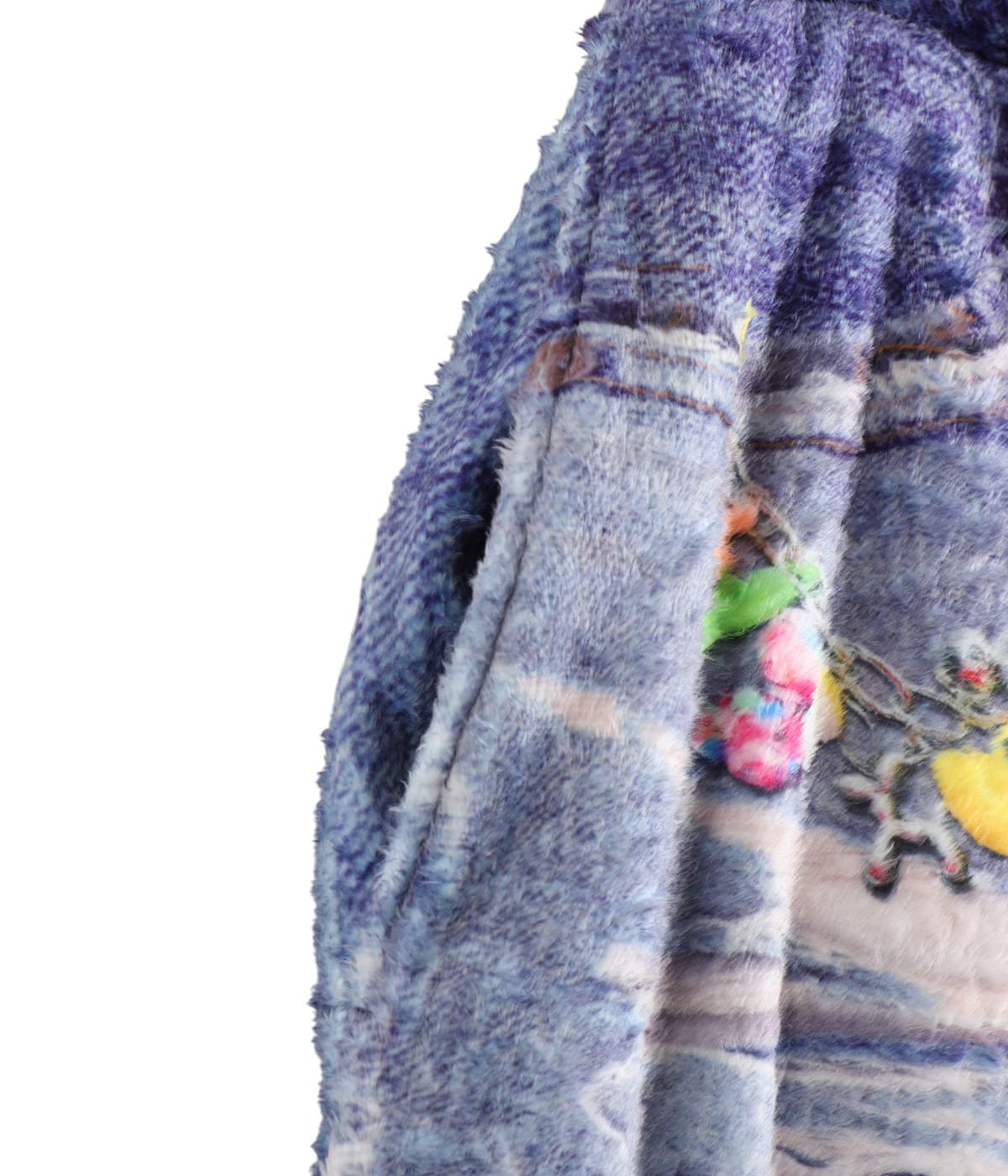 FLEECE DENIM PRINT WIDE PANTS | TALKING ABOUT THE ABSTRACTION