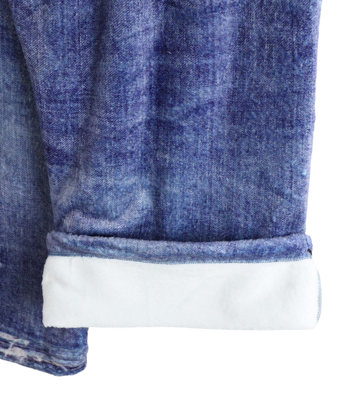 FLEECE DENIM PRINT WIDE PANTS | TALKING ABOUT THE ABSTRACTION