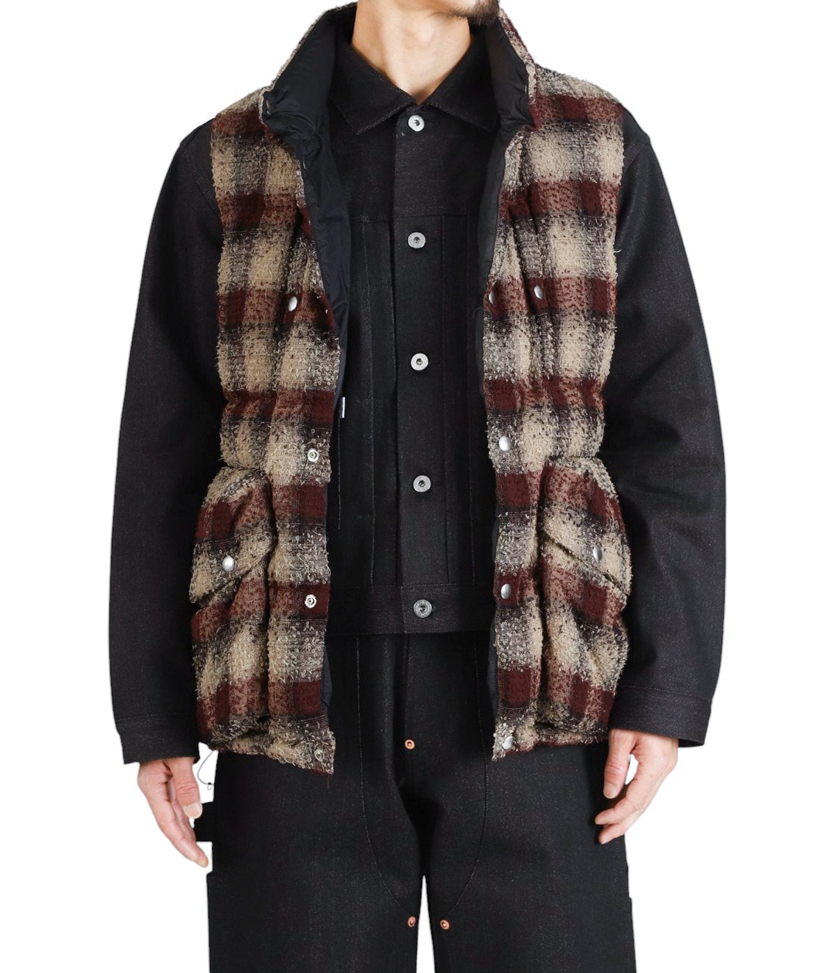シュガーヒル　sugarhill 23aw ダウンベスト　サイズ2 PLAID PUFFER REVERSIVLE VEST | SUGARHILL(シュガーヒル) / アウター
