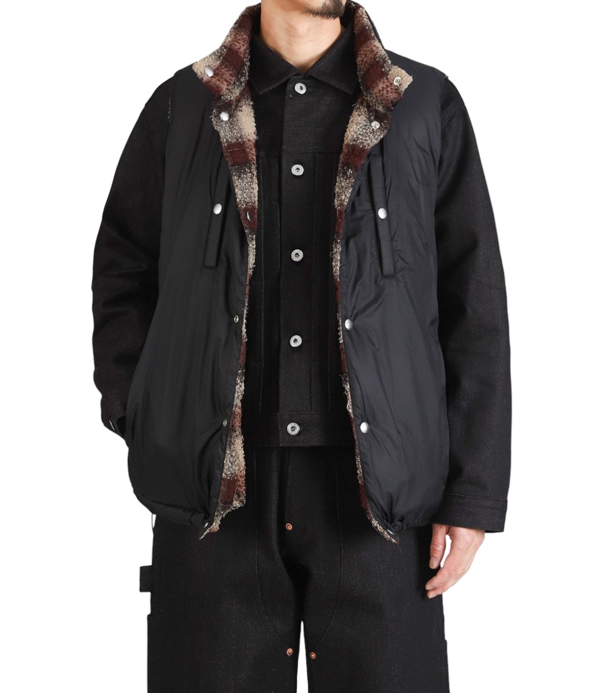 PLAID PUFFER REVERSIVLE VEST | SUGARHILL(シュガーヒル) / アウター