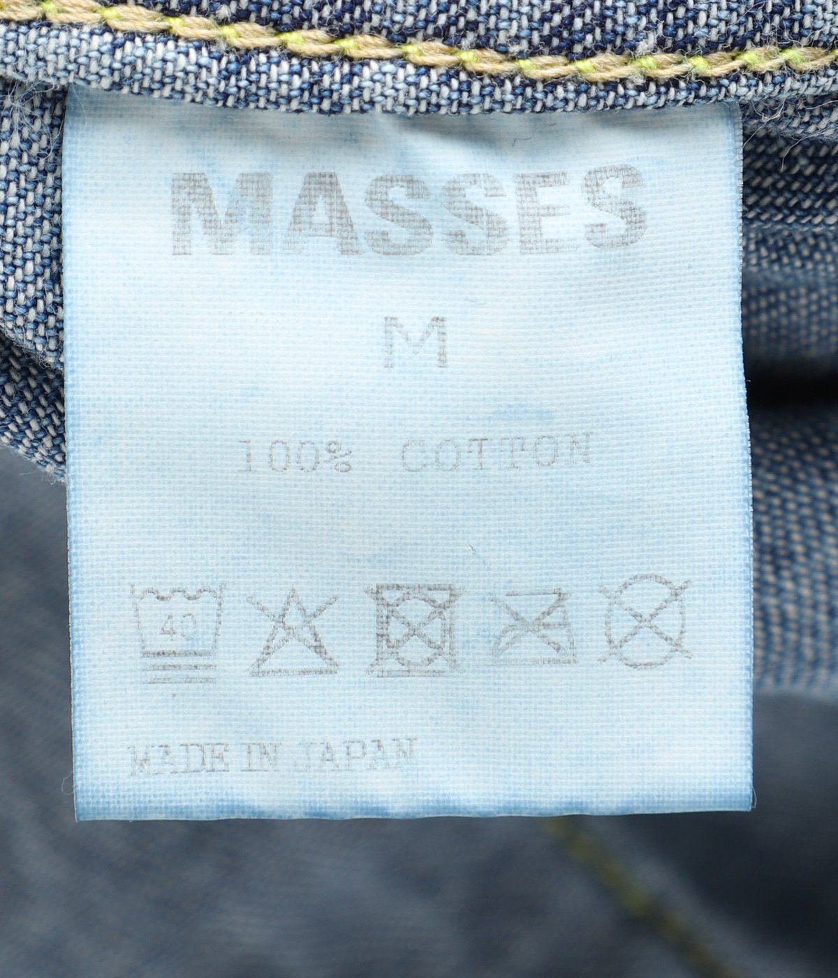 MASSES DENIM SHIRT H.WASH M013 公式通販