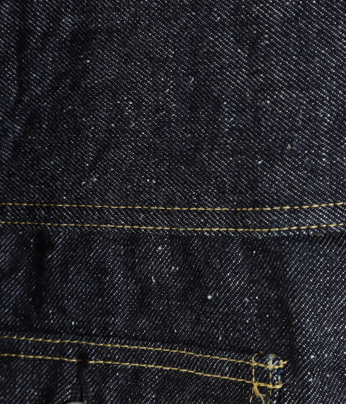 RECYCLED WASTE SUVIN COTTON YARN 14oz DENIM JACKET | GOLD