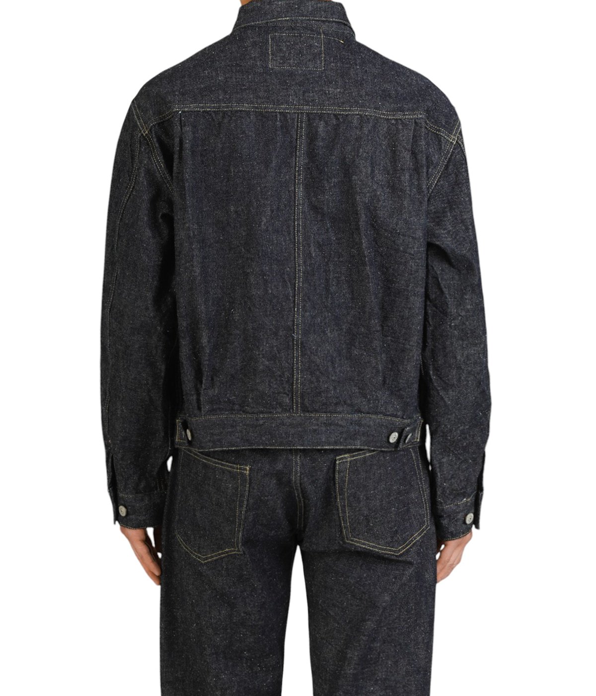 RECYCLED WASTE SUVIN COTTON YARN 14oz DENIM JACKET | GOLD