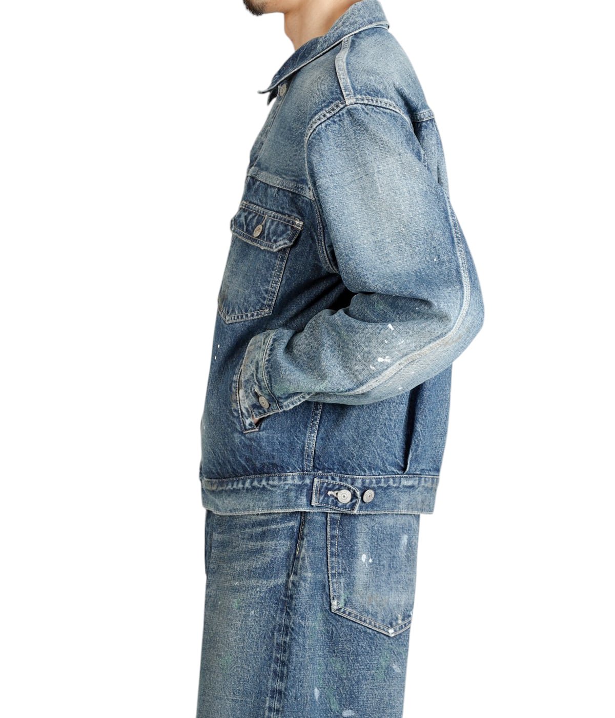 RECYCLED WASTE SUVIN COTTON YARN 14oz DENIM JACKET VINTAGE