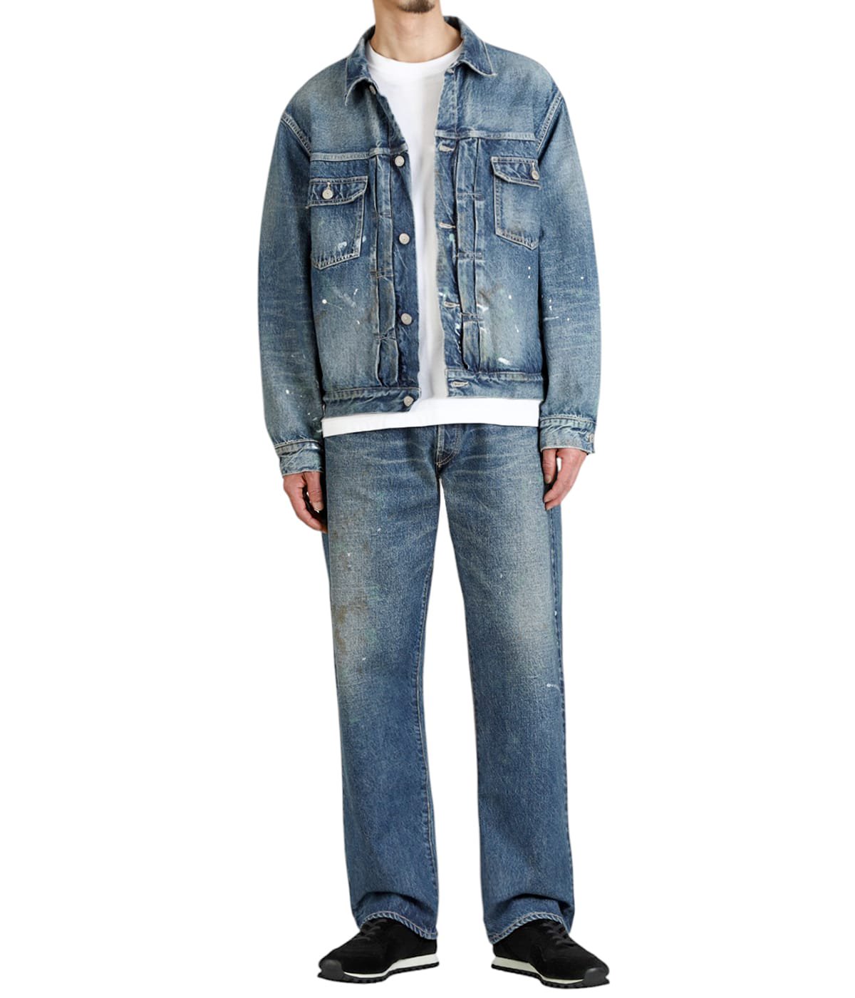 RECYCLED WASTE SUVIN COTTON YARN 14oz DENIM JACKET VINTAGE