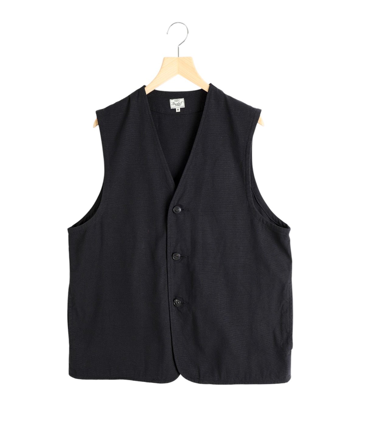 Yoli シルクベストYoli Silk wrap vest ブラック COTTON / SILK DUCK WORK VEST | GOLD(ゴールド) / トップス