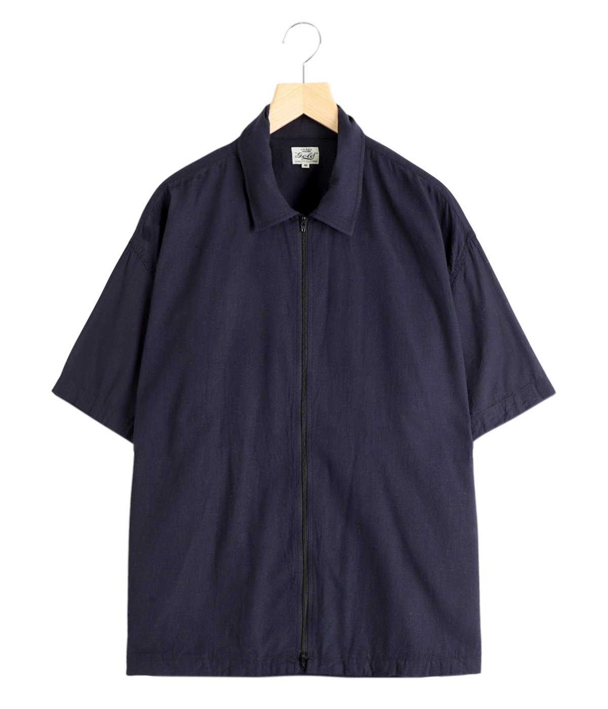 VAT DYE CHAMBRAY ZIP SHIRT | GOLD(ゴールド) / トップス 半袖