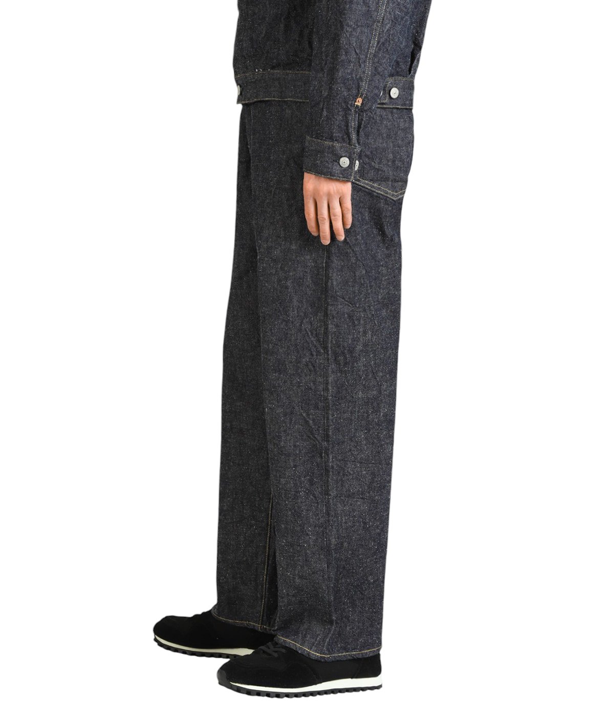 RECYCLED WASTE SUVIN COTTON YARN 14oz DENIM 5POCKET WIDE