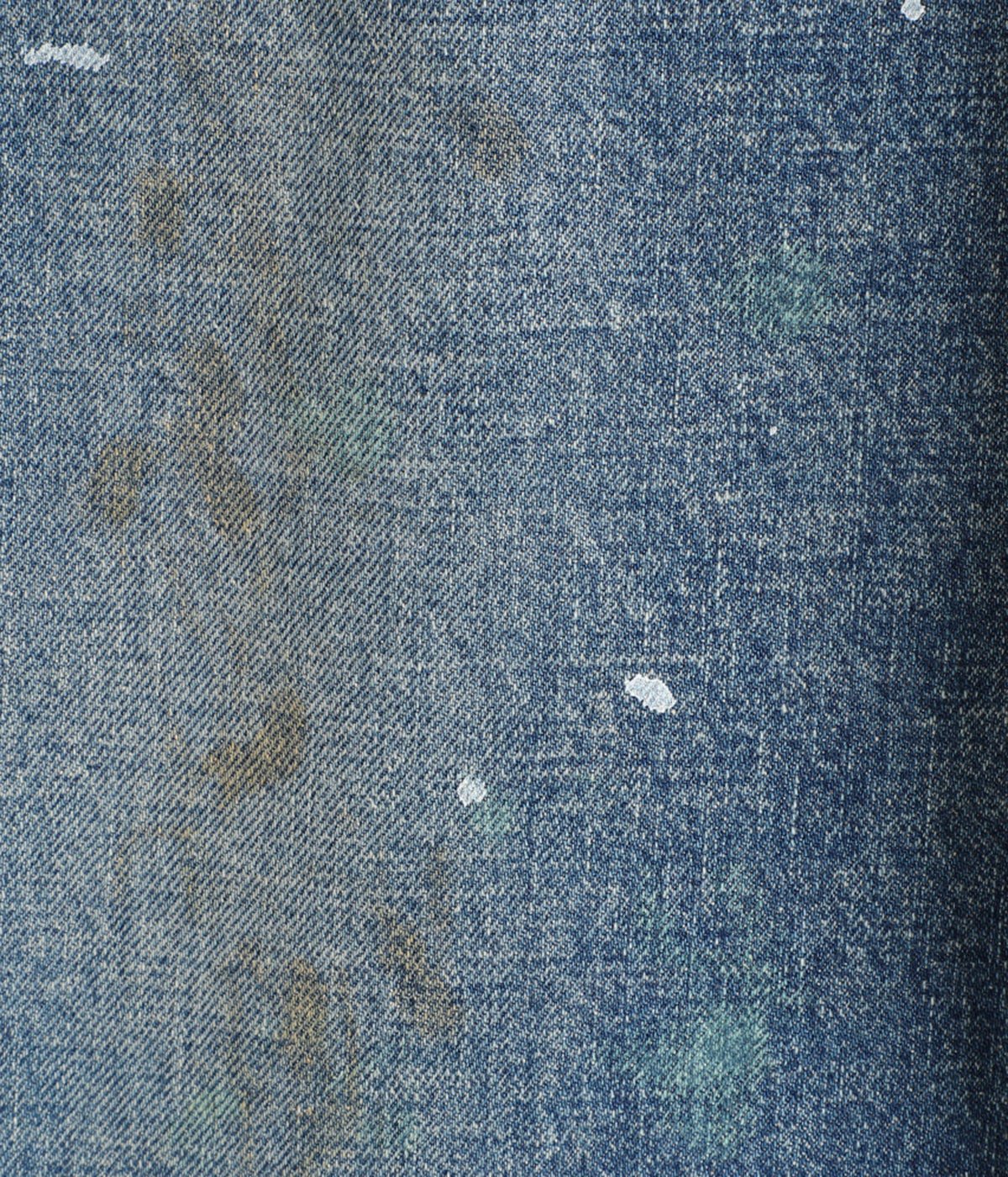 RECYCLED WASTE SUVIN COTTON YARN 14oz DENIM 5POCKET WIDE PANTS 