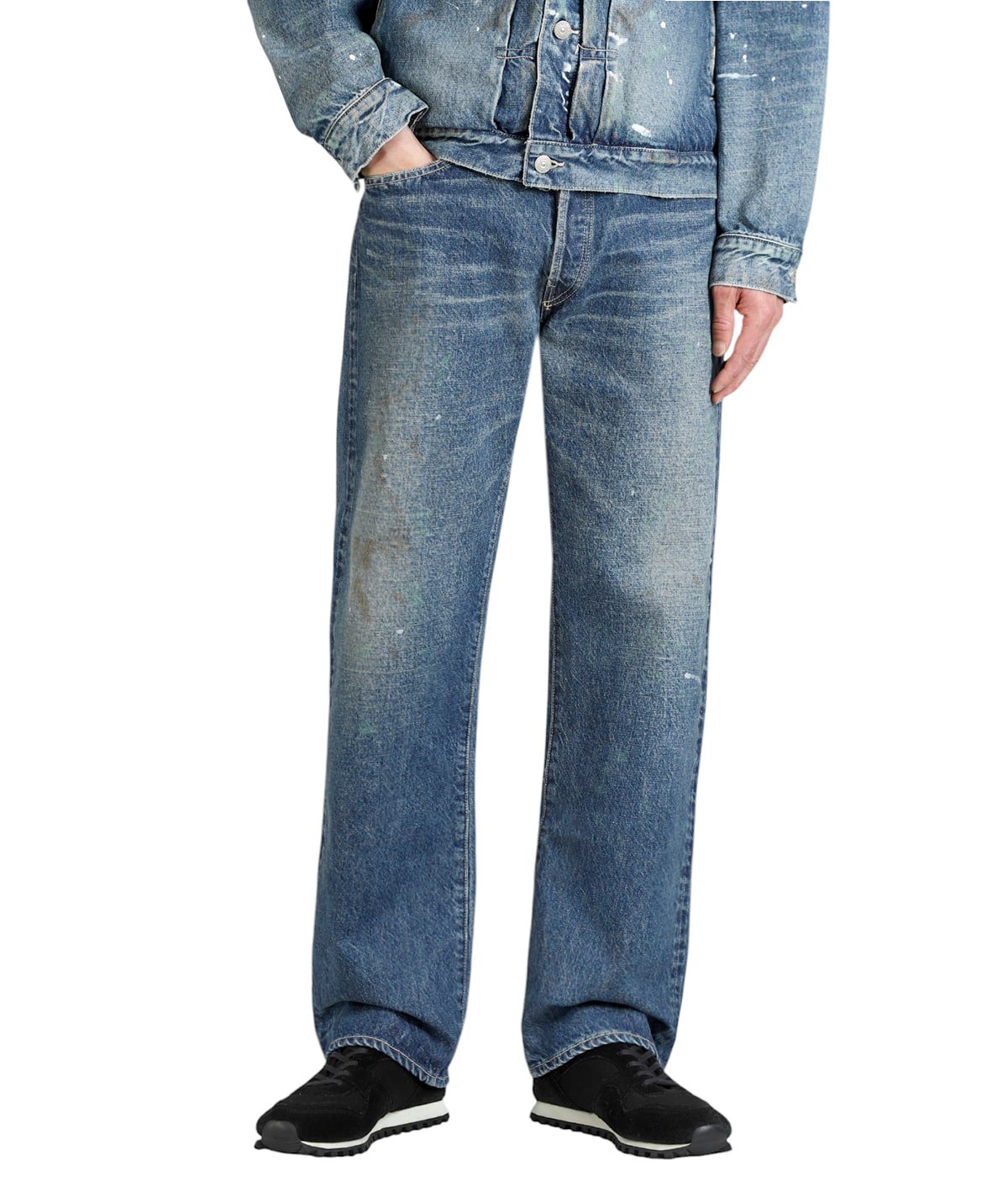 パンツ GOLD 14oz DENIM 5POCKET STRAIGHT PANTS GOLD / ゴールド ： RECYCLED WASTE SUVIN COTTON YARN 14oz