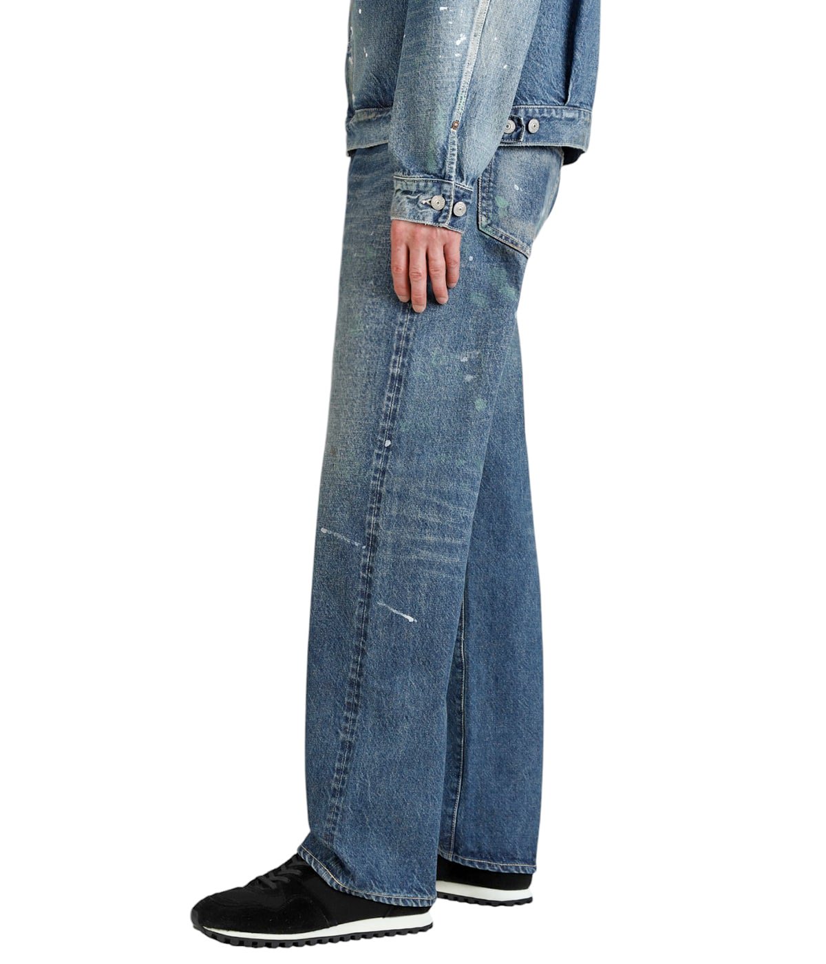 RECYCLED WASTE SUVIN COTTON YARN 14oz DENIM 5POCKET STRAIGHT