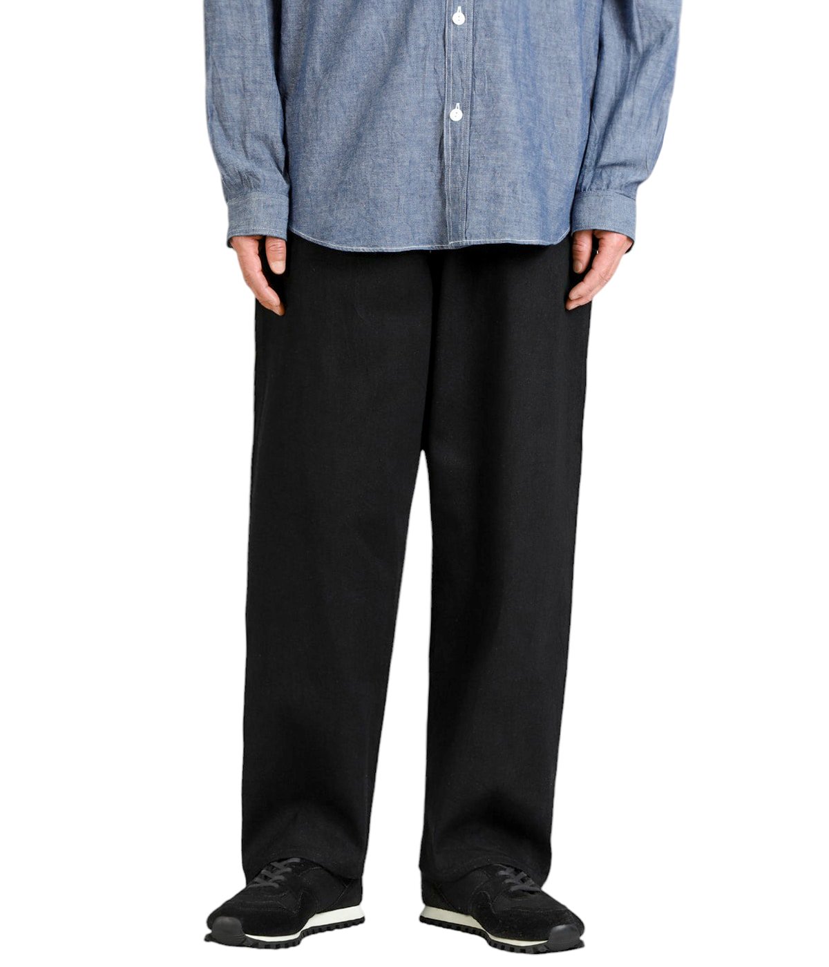 RECYCLED WASTE SUVIN COTTON YARN 11.5oz DENIM 5POCKET WIDE PANTS