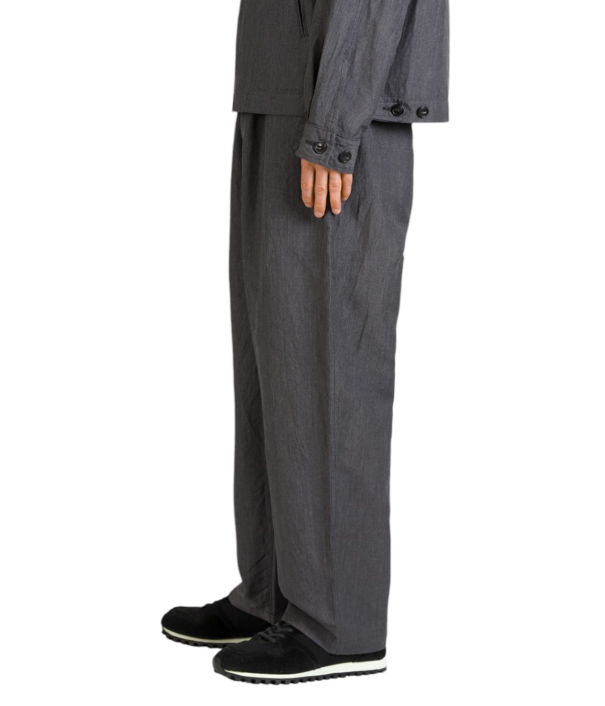LINEN / WOOL TROPICAL 1TUCK WIDE EASY PANTS | GOLD(ゴールド