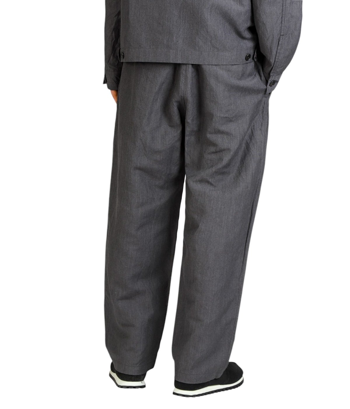 LINEN / WOOL TROPICAL 1TUCK WIDE EASY PANTS | GOLD(ゴールド