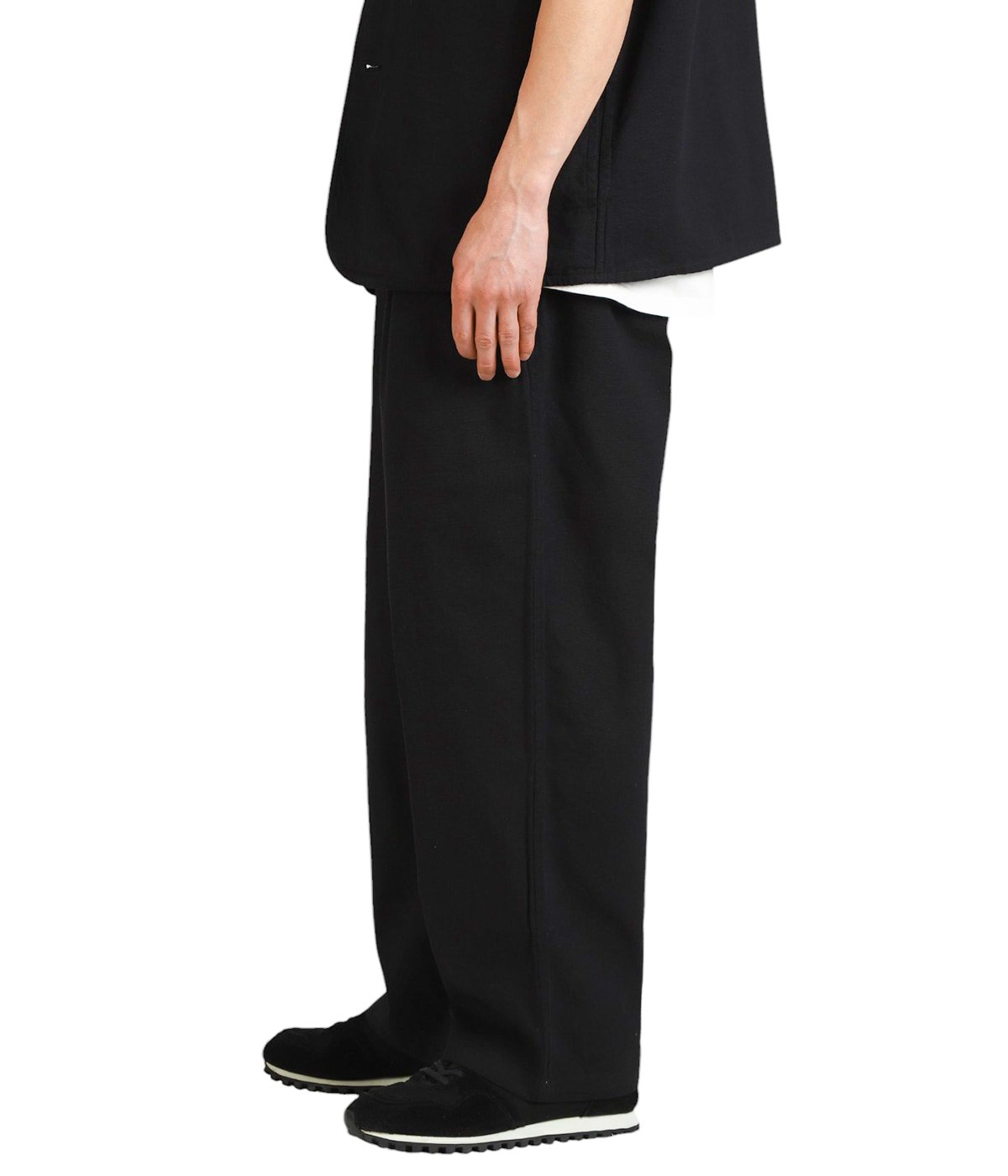 COTTON / SILK DUCK 1TUCK WIDE EASY PANTS | GOLD(ゴールド