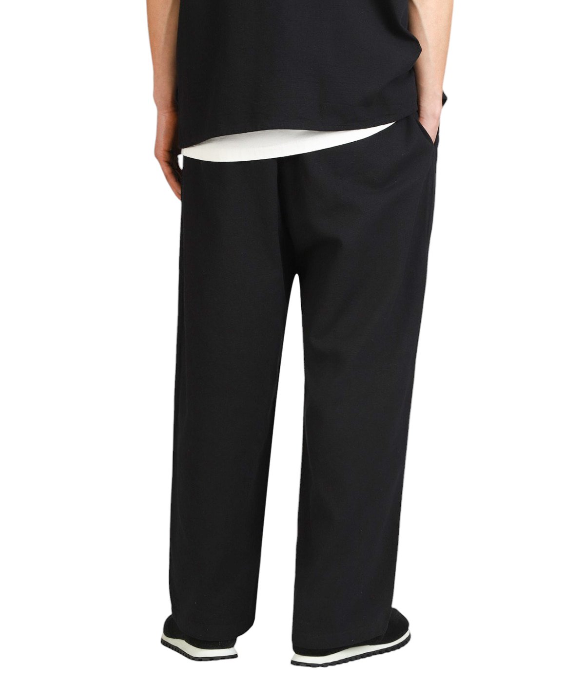 COTTON / SILK DUCK 1TUCK WIDE EASY PANTS | GOLD(ゴールド