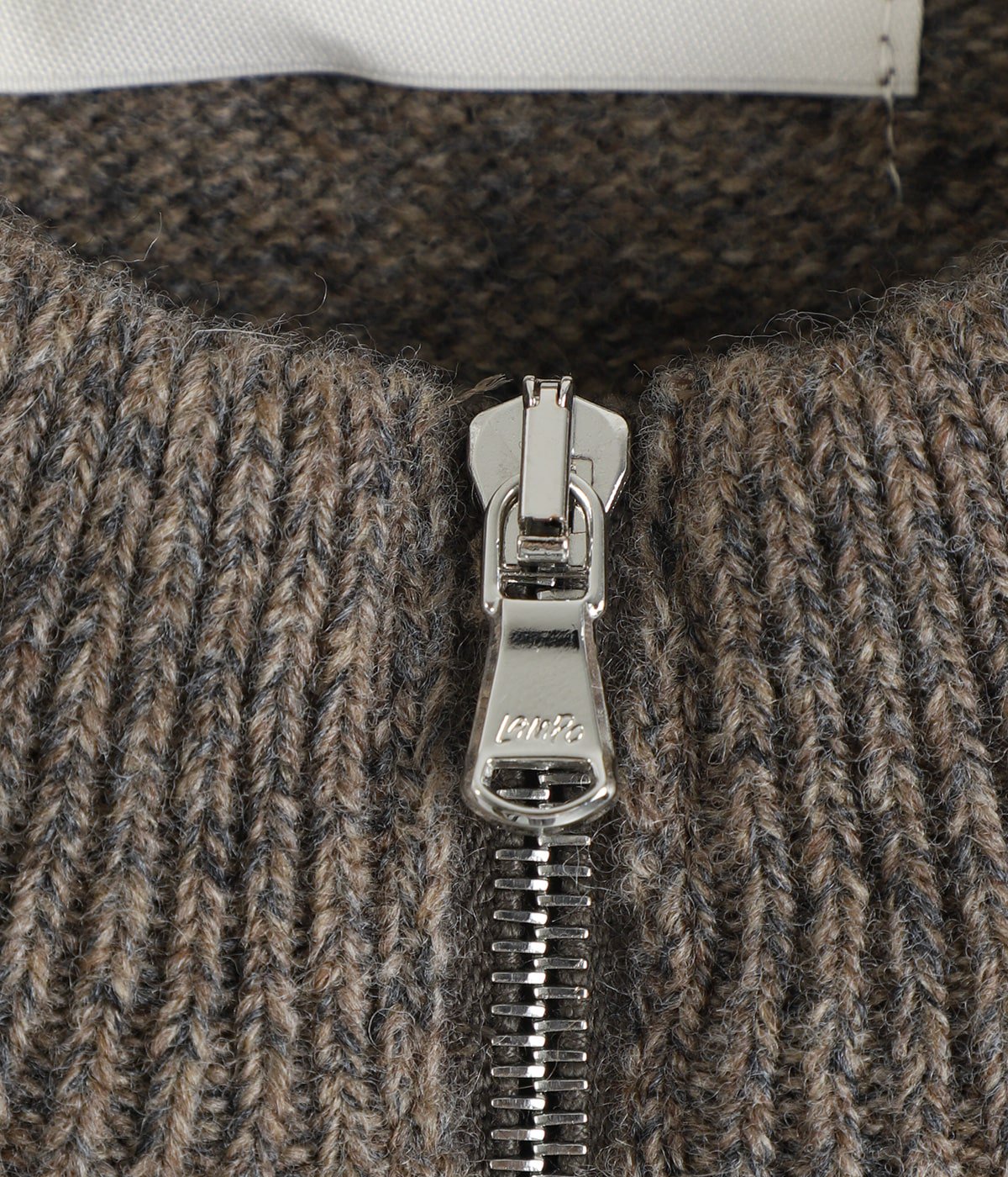 ZIP CREW NECK CARDIGAN -LAMS WOOL PLAIN KNITTED- | The CLASIK(ザ