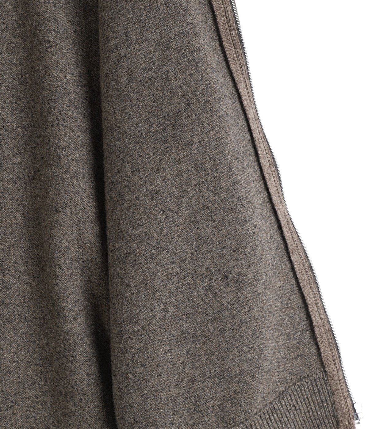 ZIP CREW NECK CARDIGAN -LAMS WOOL PLAIN KNITTED- | The CLASIK(ザ