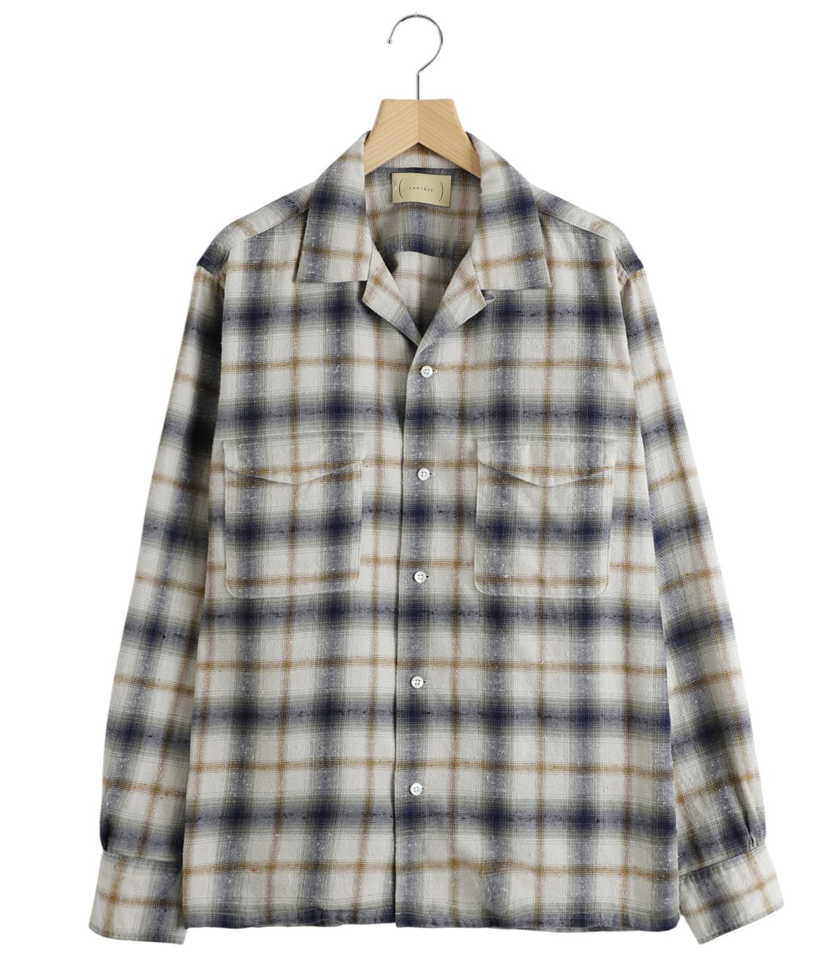 価格41800円【新品タグ付き】CHECK OPEN COLLAR SHIRT BEAMS BEAMS Check Open Collar Shirt (Shirts, Blouses, Casual