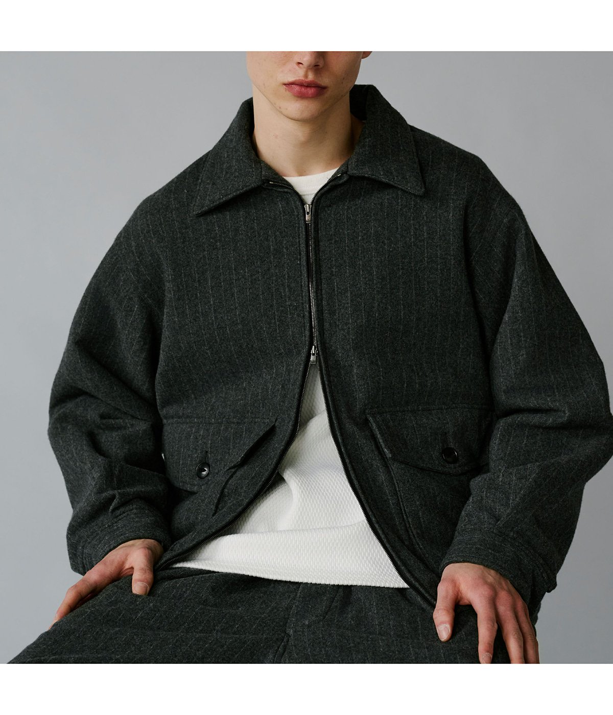 Super 160s WOOL HERRINGBONE MOSSER SPORTS JACKET | GOLD(ゴールド