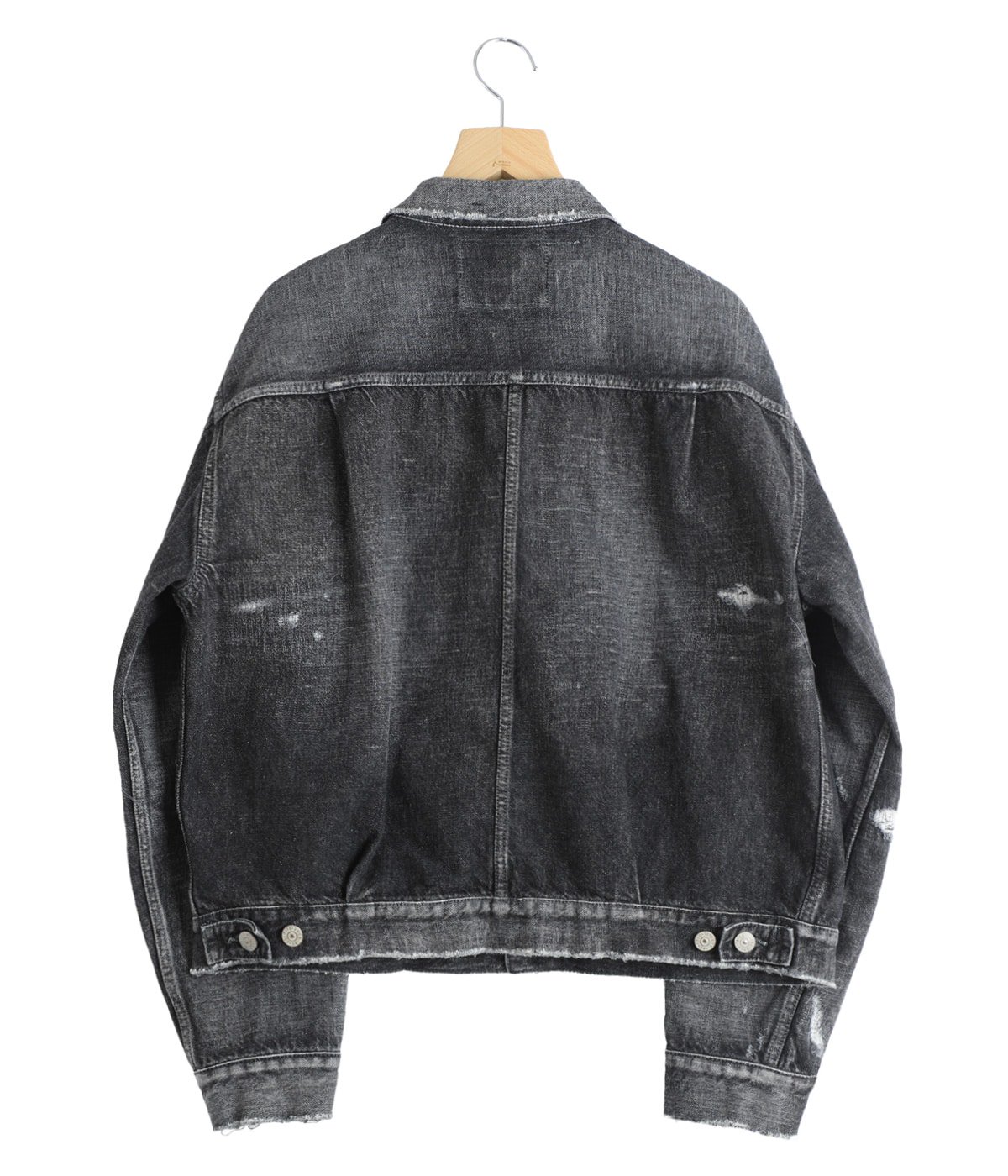 RECYCLED WASTE SUVIN COTTON YARN 14oz DENIM JACKET VINTAGE WASHED